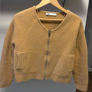 Zara Camel Knit Cardigan